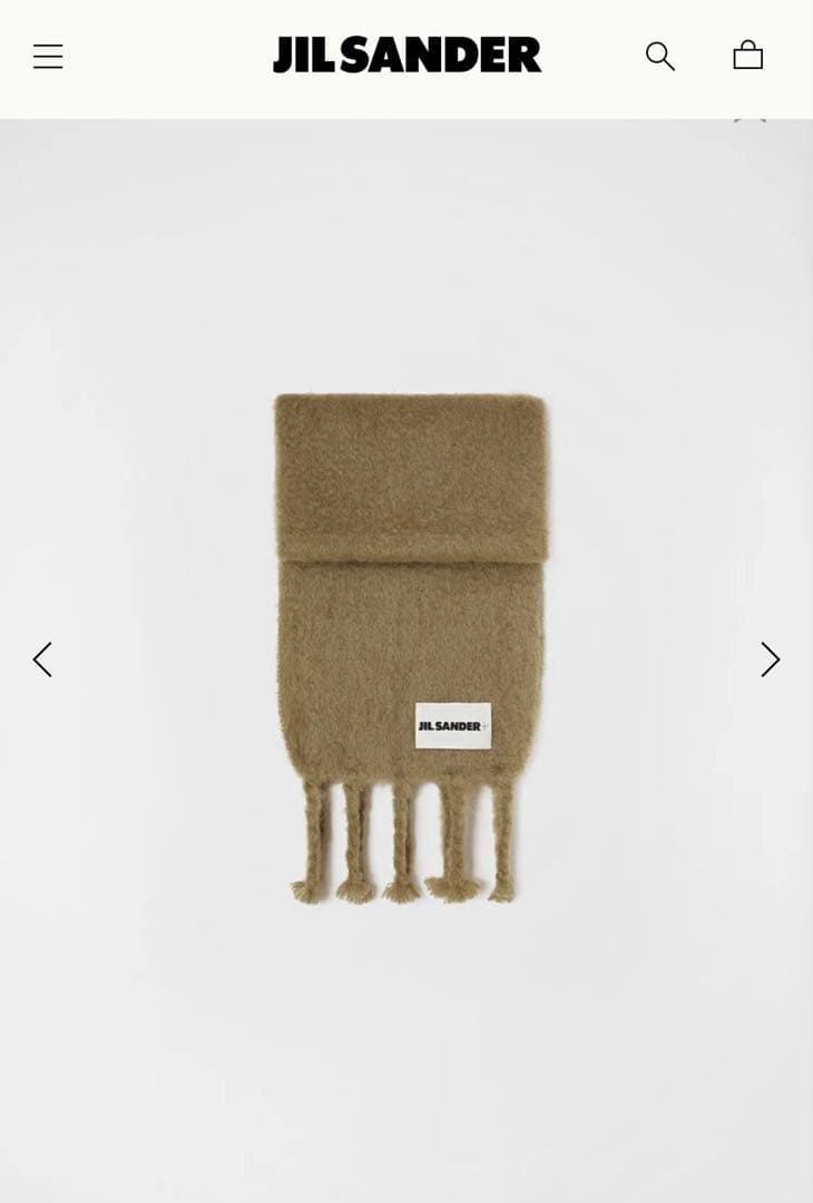 JIL SANDER マフラー　ワイドウールブレンドスカーフ