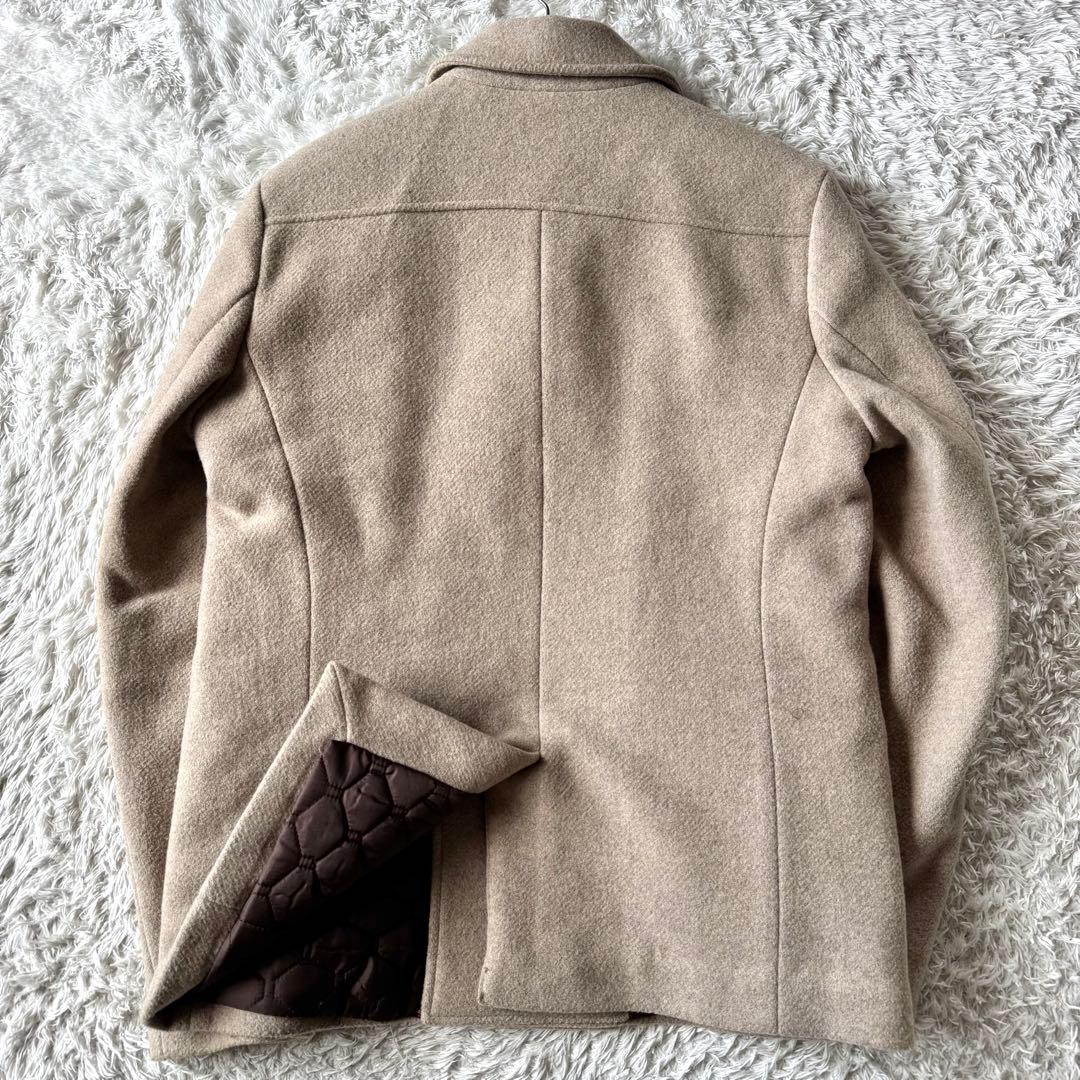極美品　スコッチ&ソーダ　ダブル　ピーコート　中綿　キルティング　L ベージュ