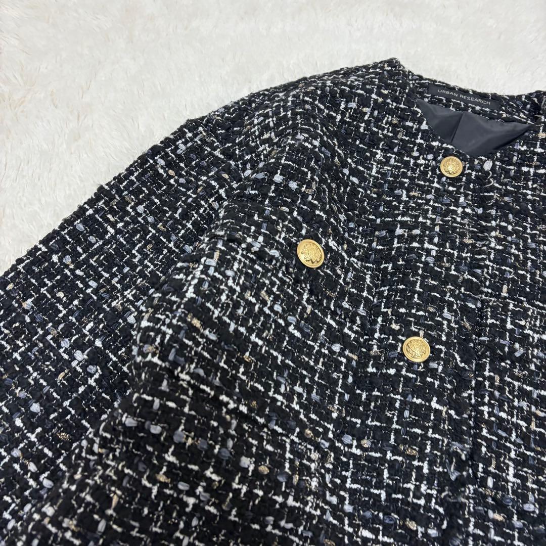美品✨定価3.3万✨23AW✨アーバンリサーチ　ツイードジャケット　金ボタン