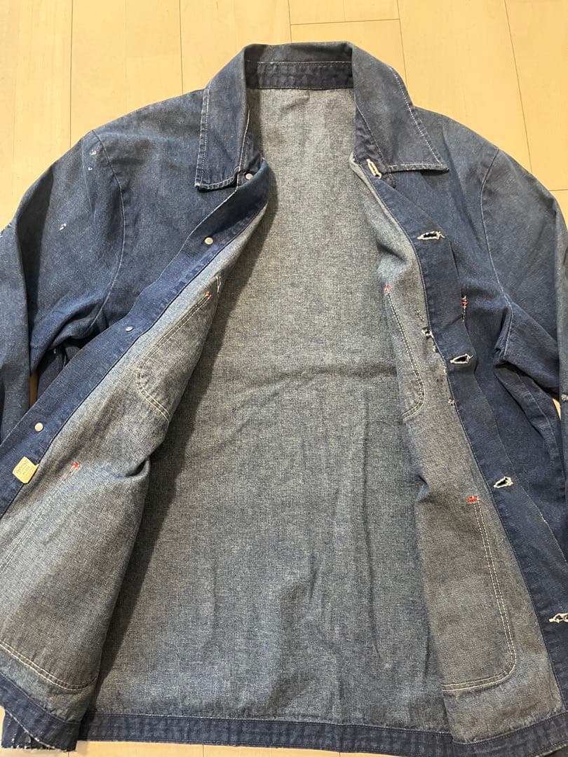60s 70s デニム　カバーオール　ラングラー　濃紺