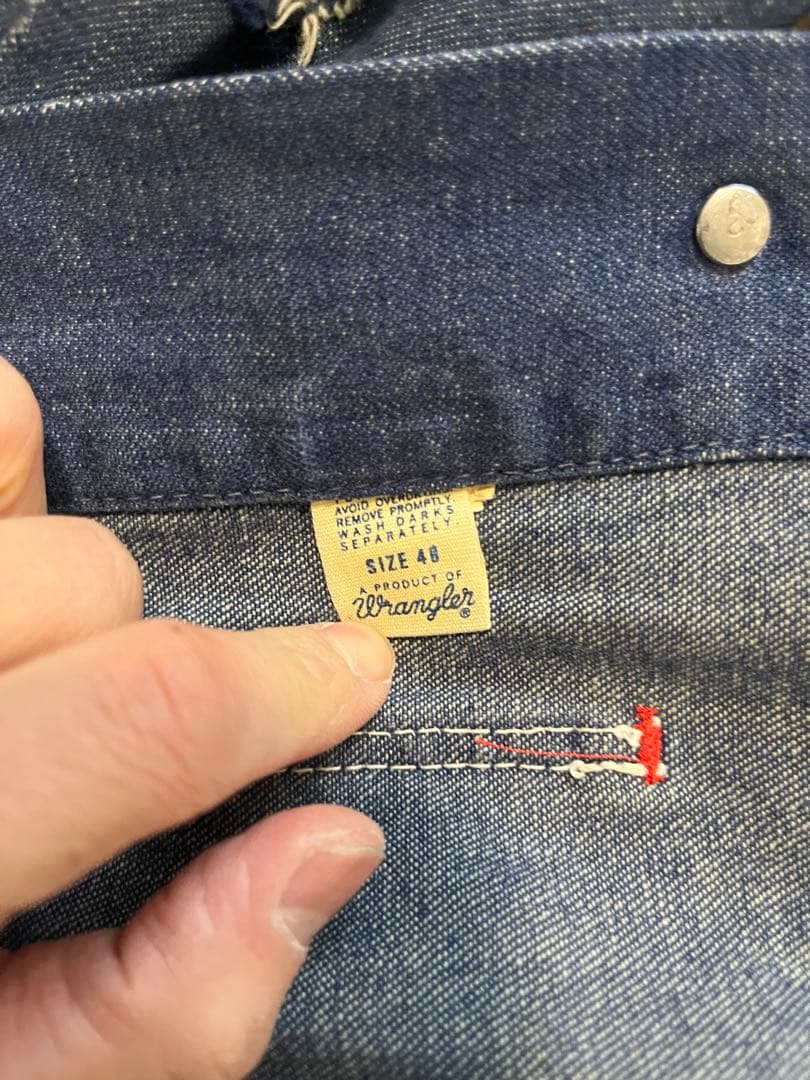 60s 70s デニム　カバーオール　ラングラー　濃紺