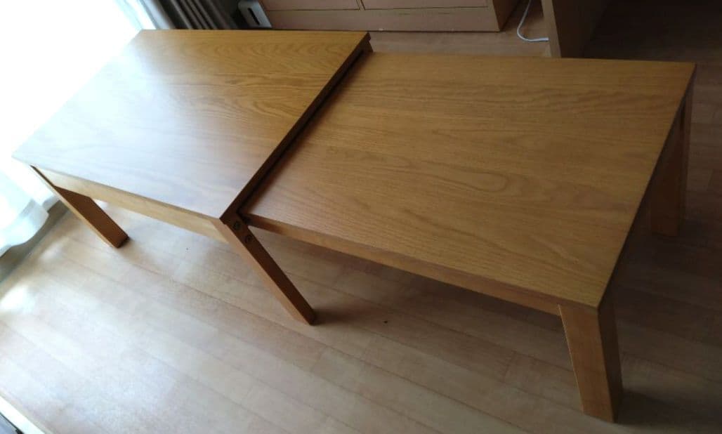 ニトリ木製伸長式ローテーブル 幅80cm