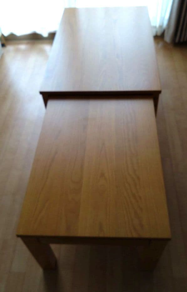 ニトリ木製伸長式ローテーブル 幅80cm