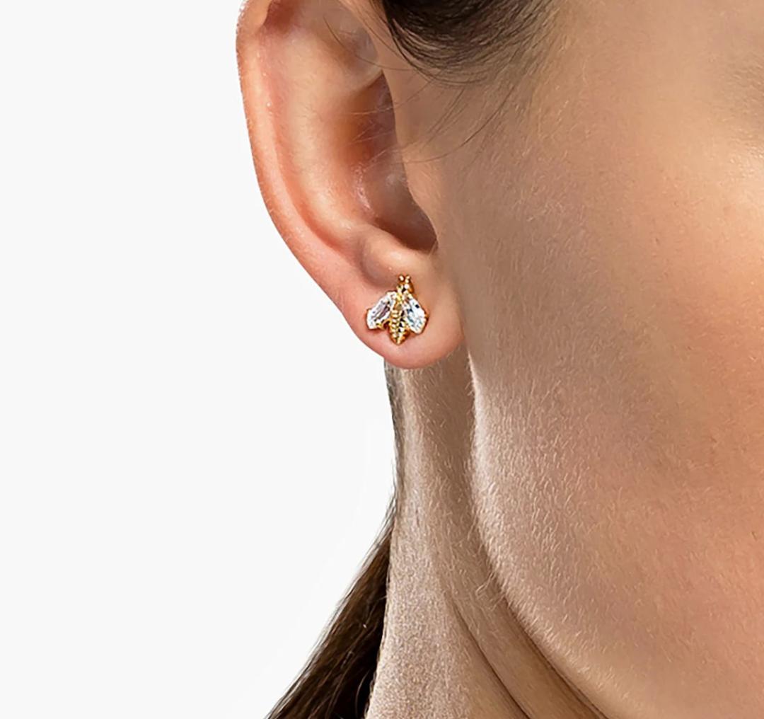 M　スワロフスキー Eternal Flower Bee ピアス