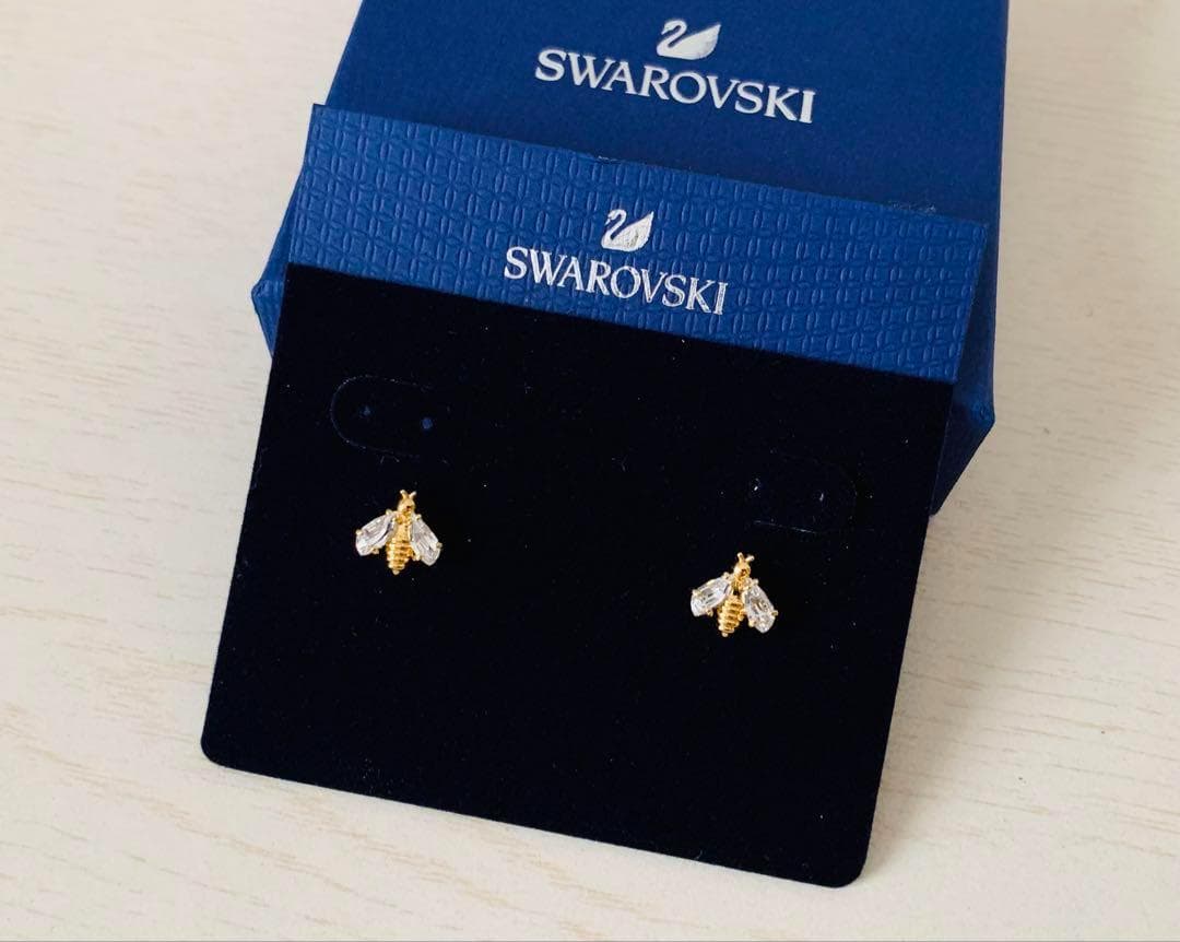 M　スワロフスキー Eternal Flower Bee ピアス
