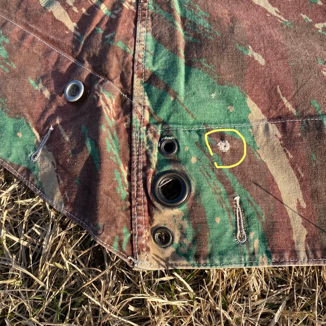 【超レア】フランス軍幕　パップテント　ハーフ　１枚　リザードカモ　ポール・ペグ付