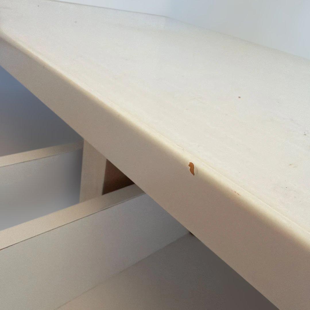 ミランダ120ニトリ ホワイト食器棚 ガラス扉付き