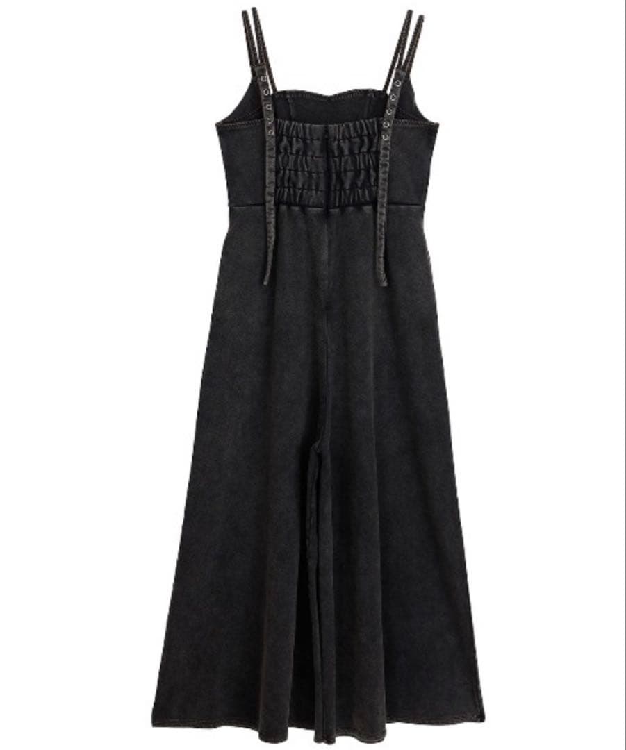 サロペット・オーバーオール・オールインワン DENIM LIKE VOLUME CAMI ROMPERS