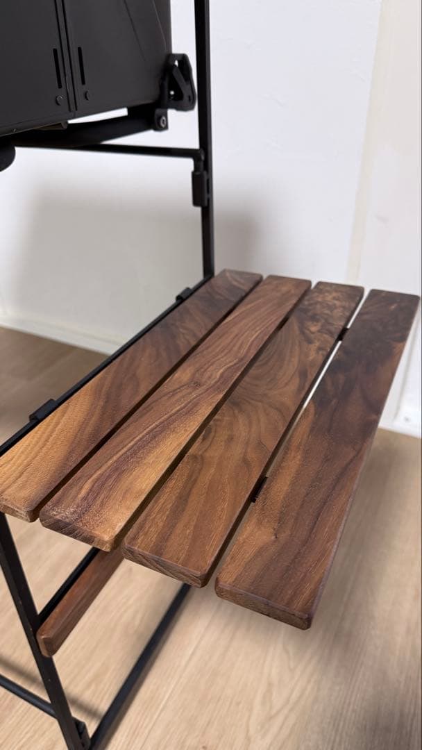 値下H&O シェルコンラック　サイド棚×2 ウォールナット Brunt