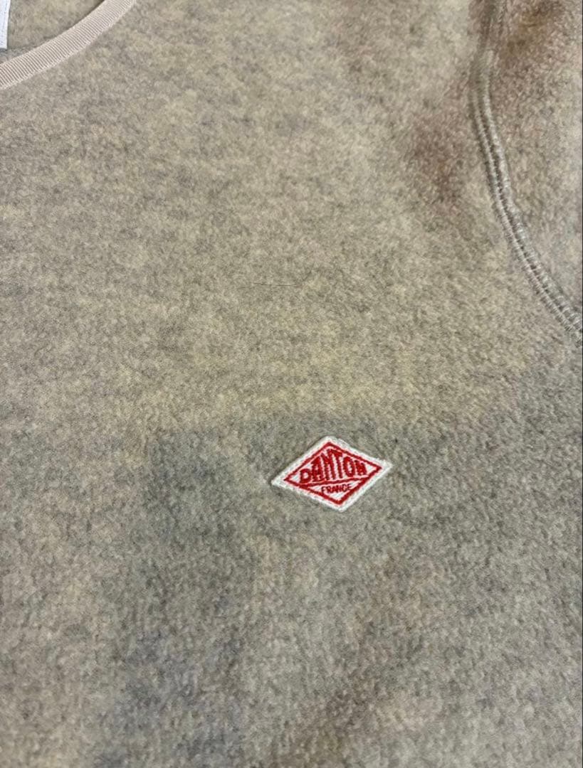 極美　DANTON ダントンフリース ノーカラー ジャケット　レディースS