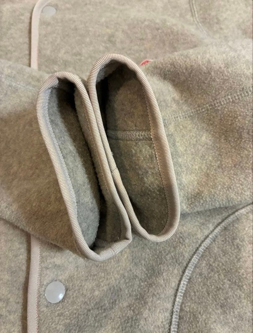 極美　DANTON ダントンフリース ノーカラー ジャケット　レディースS