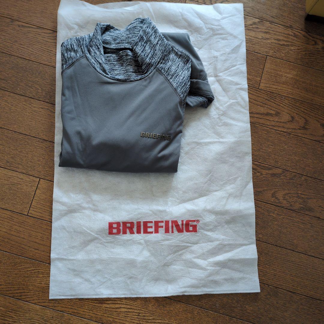 BRIEFING 長袖ハイネックシャツ グレー