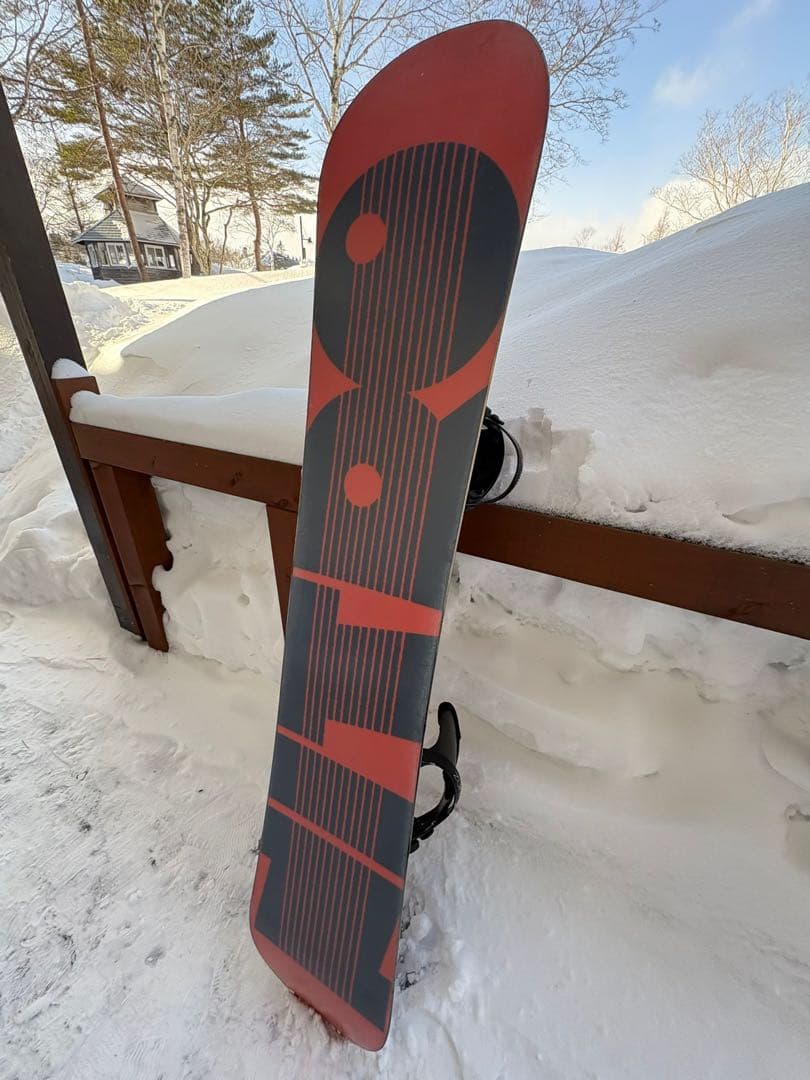 カラフルスノーボード バインディング付き