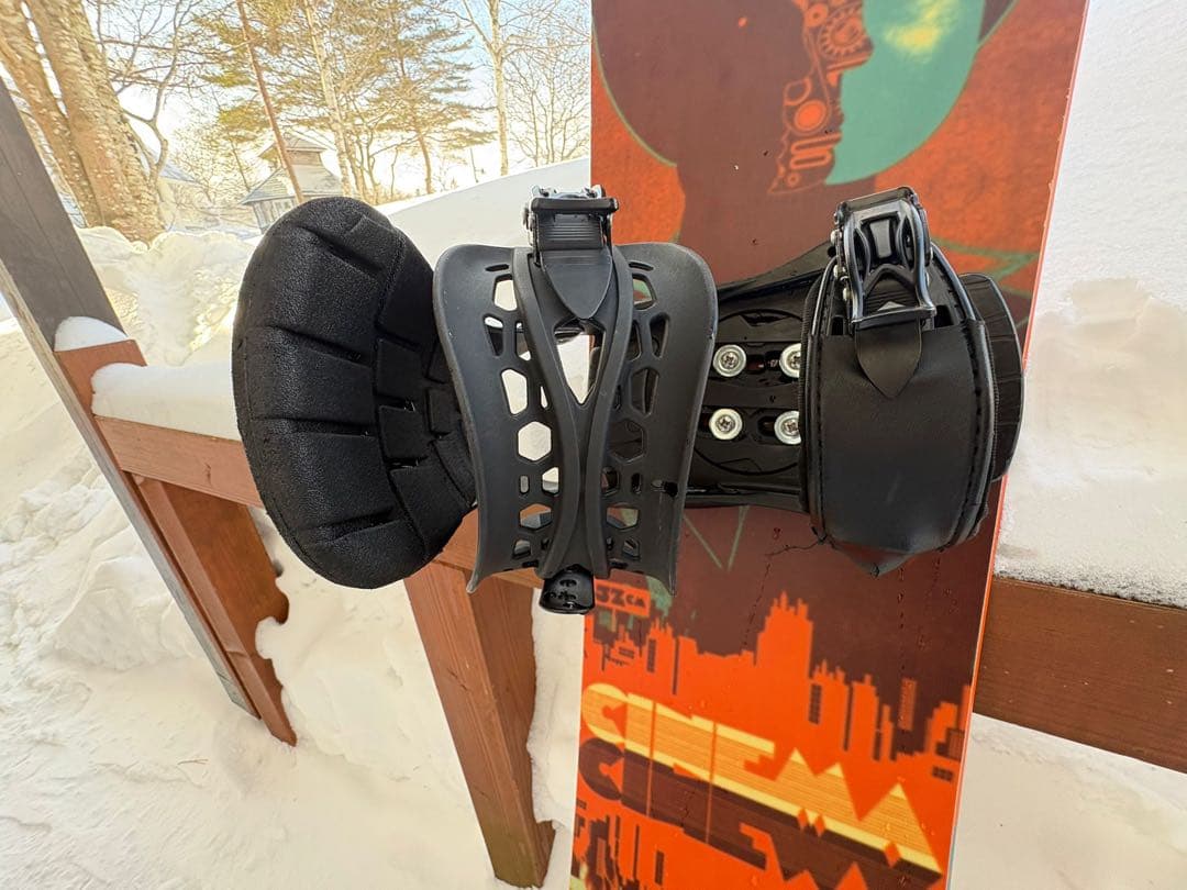 カラフルスノーボード バインディング付き