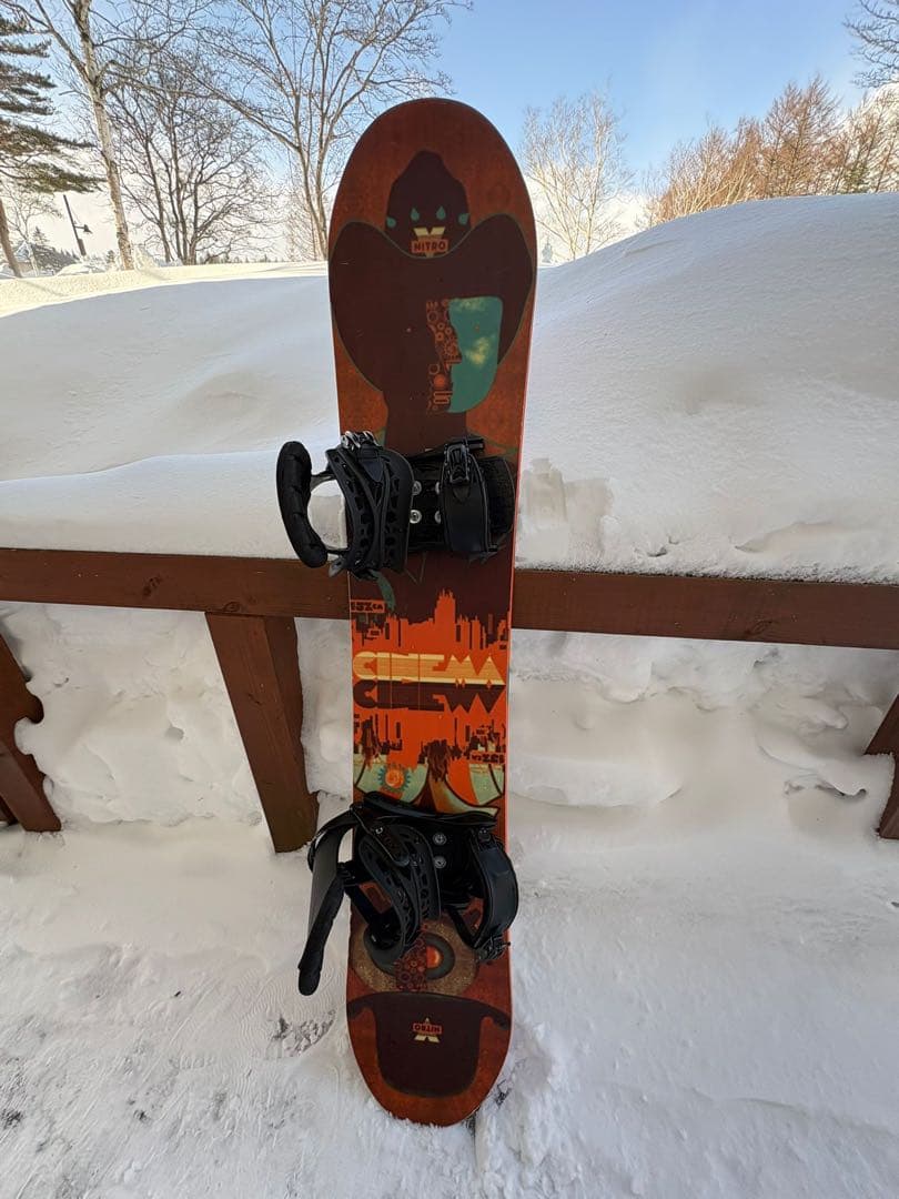 カラフルスノーボード バインディング付き