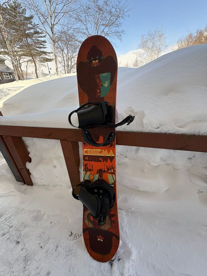カラフルスノーボード バインディング付き