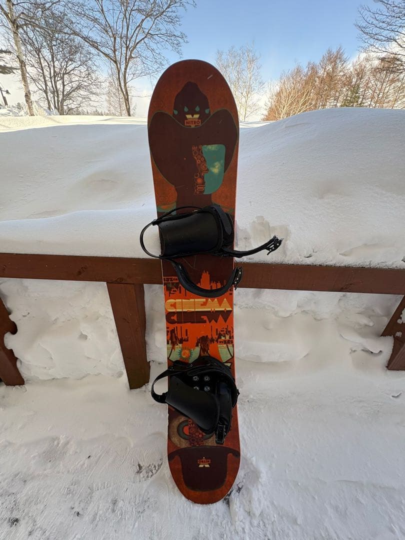 カラフルスノーボード バインディング付き