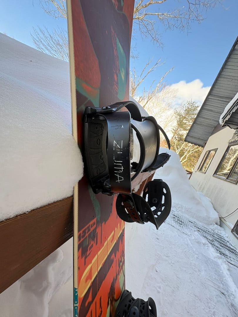 カラフルスノーボード バインディング付き