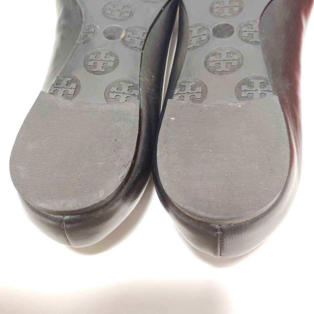 トリーバーチ １度履き 美品 黒 フラットシューズ バレエ24.5～25㎝