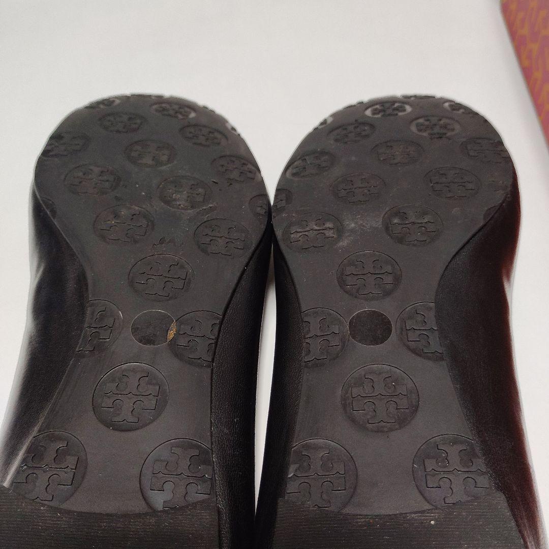 トリーバーチ １度履き 美品 黒 フラットシューズ バレエ24.5～25㎝