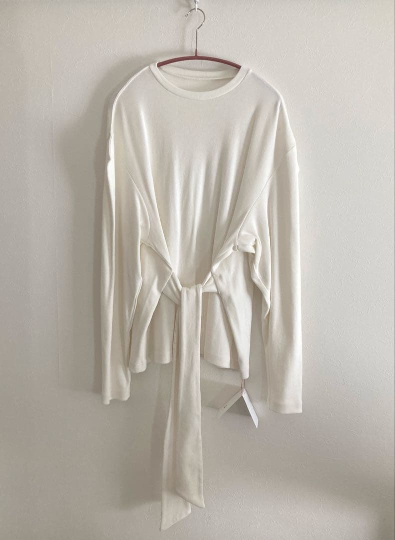 未使用タグ付＜6（ROKU）＞コットンパワーショルダースリーブプルオーバー