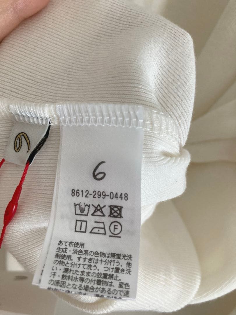 未使用タグ付＜6（ROKU）＞コットンパワーショルダースリーブプルオーバー