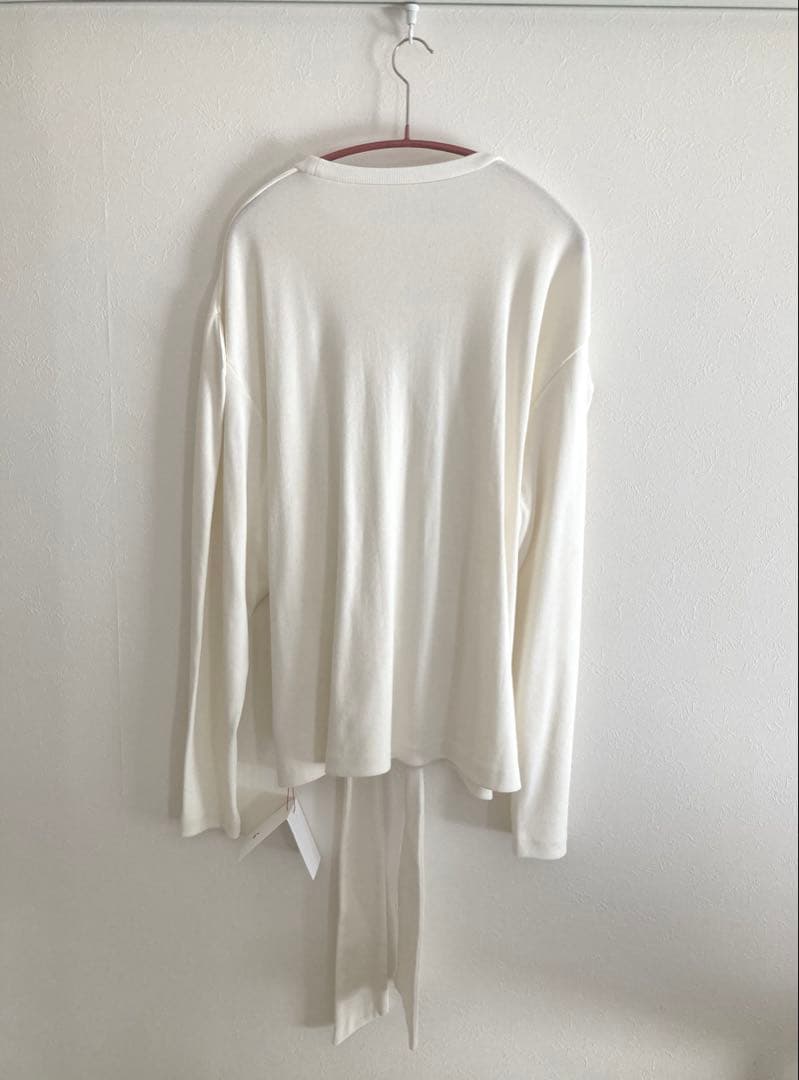 未使用タグ付＜6（ROKU）＞コットンパワーショルダースリーブプルオーバー