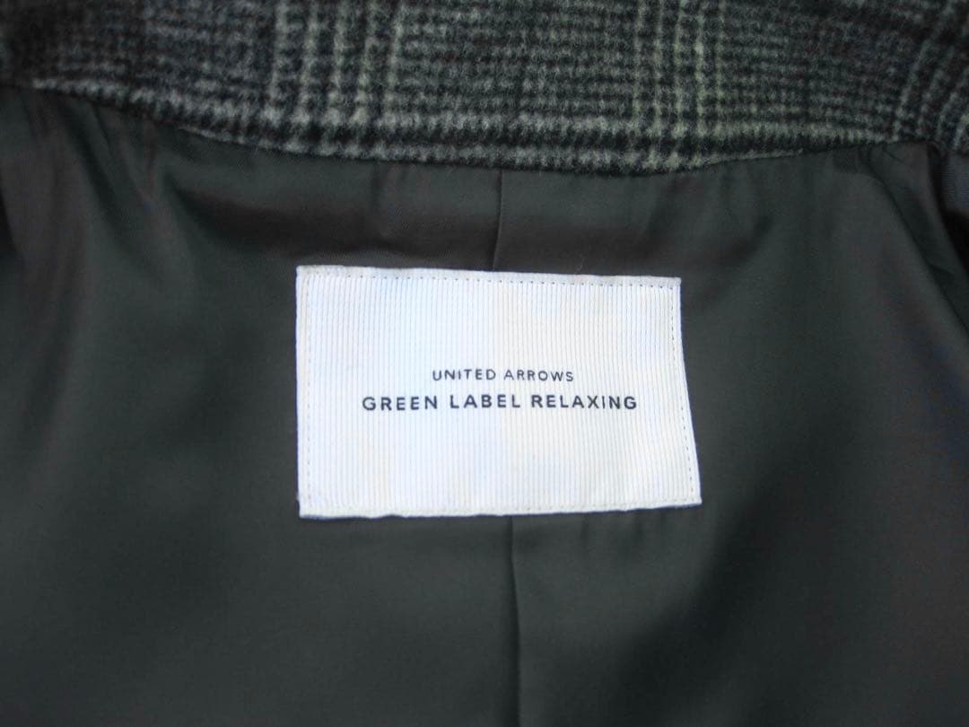 美品！ユナイテッドアローズ チェスターコート36 ロング丈 グレンチェック