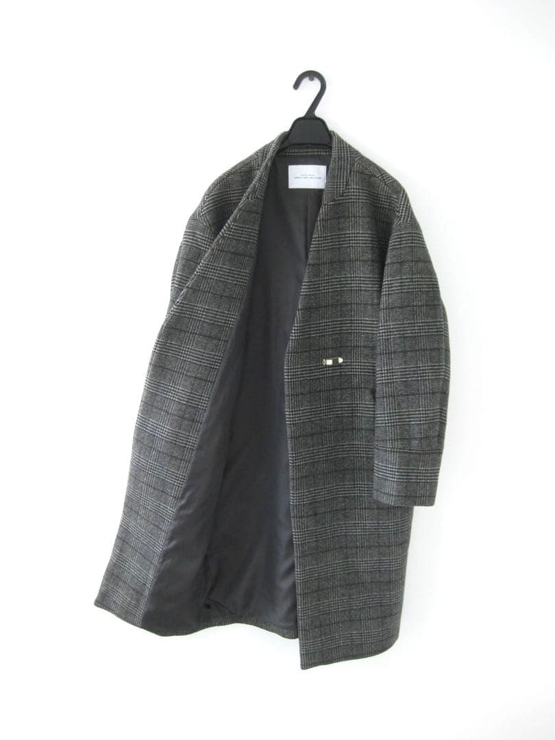 美品！ユナイテッドアローズ チェスターコート36 ロング丈 グレンチェック