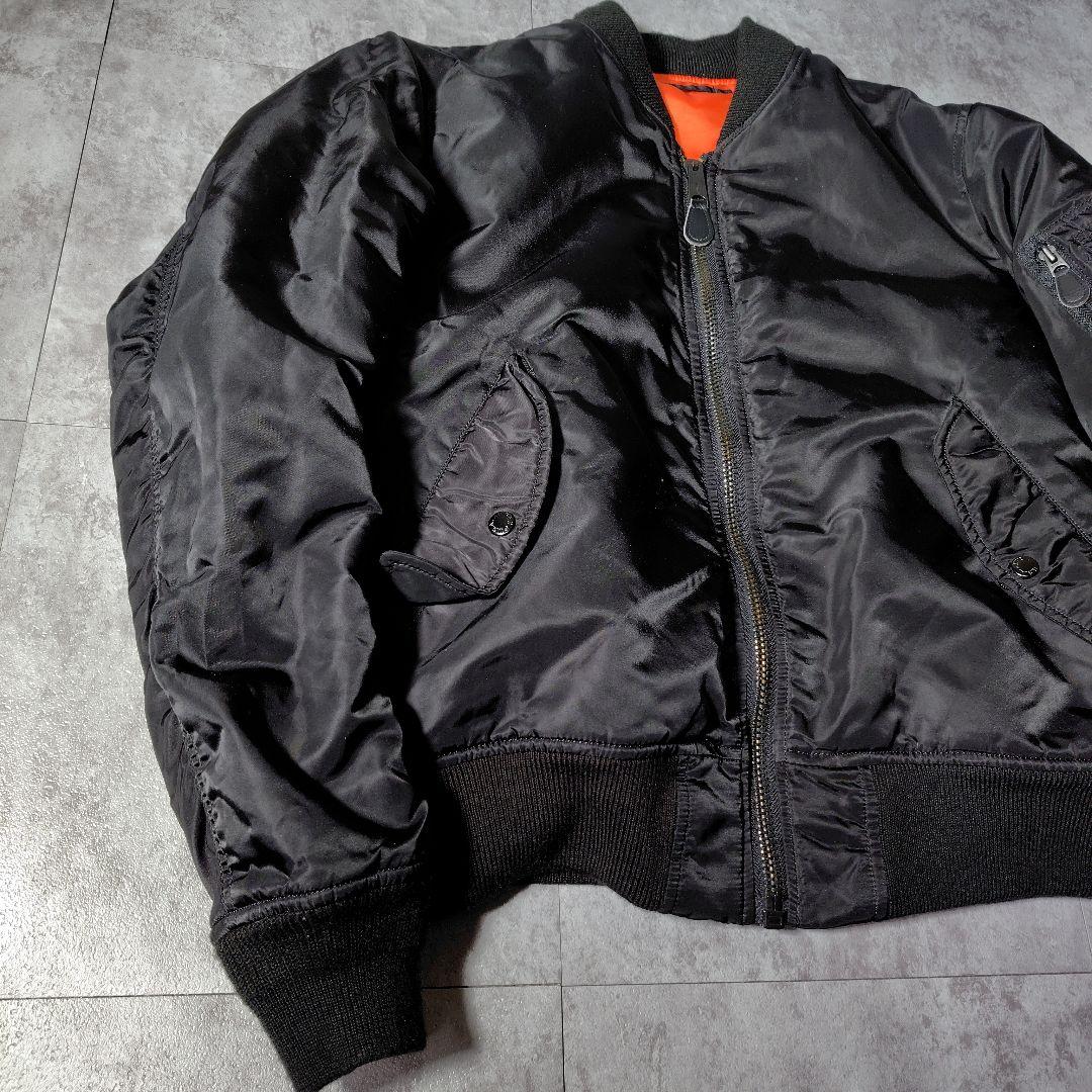 美品✨アヴィレックス　 MA-1 フライトジャケット　リバーシブル　黒　L