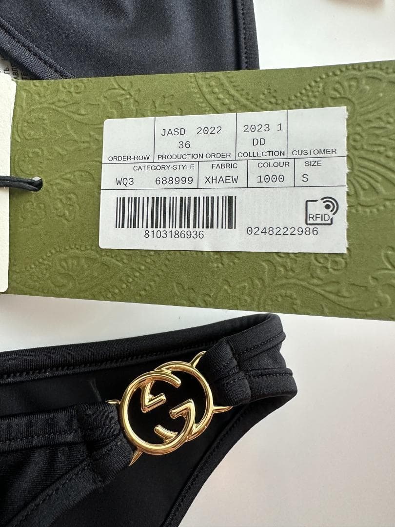 新品未使用　グッチ　ロゴ　GG ビキニ ブラック　S