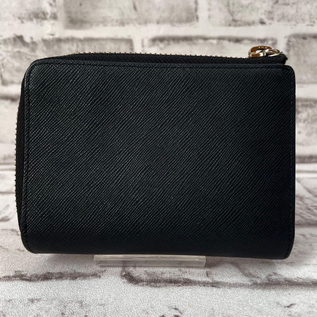 極美品✨ポールスミス　折り財布　ジップストローグレイン2　ラウンドファスナー　黒