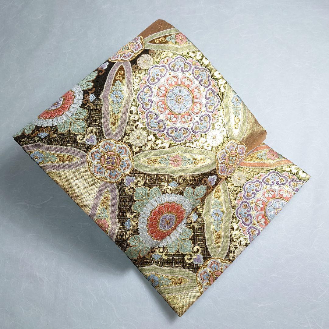 正絹 袋帯 六通柄 三越誂製 正倉院図案 高級 振袖 極上 逸品