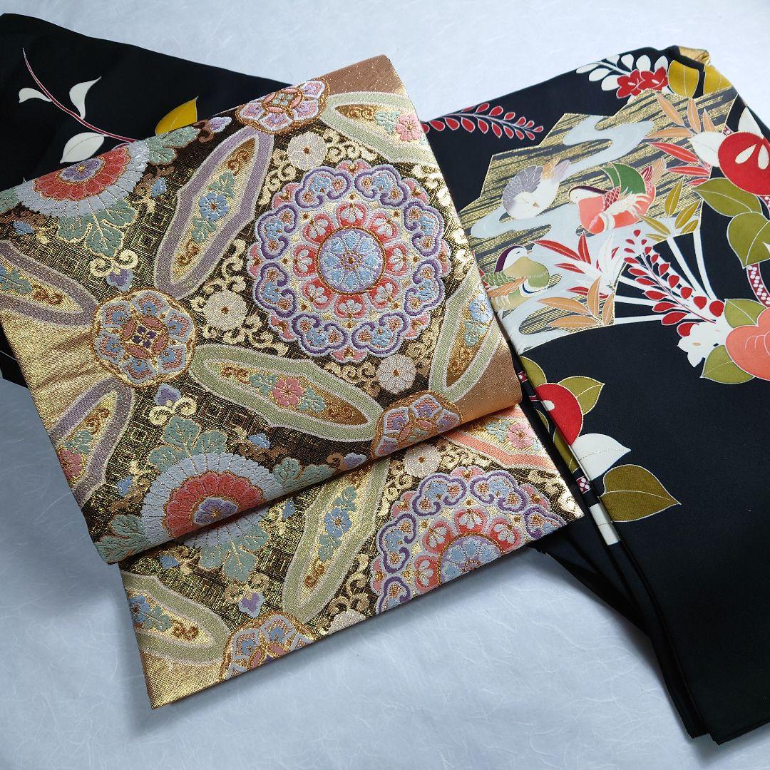 正絹 袋帯 六通柄 三越誂製 正倉院図案 高級 振袖 極上 逸品