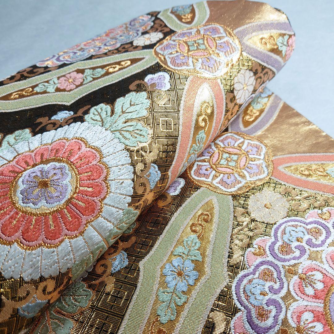 正絹 袋帯 六通柄 三越誂製 正倉院図案 高級 振袖 極上 逸品