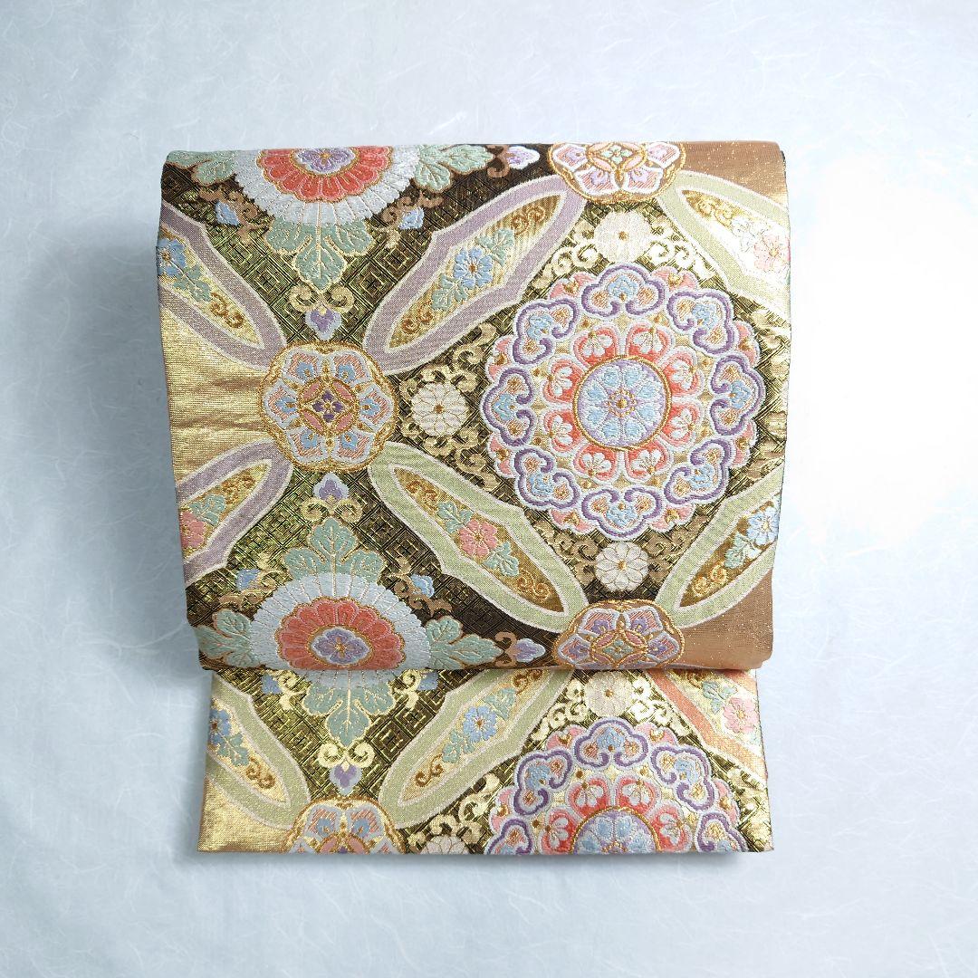 正絹 袋帯 六通柄 三越誂製 正倉院図案 高級 振袖 極上 逸品