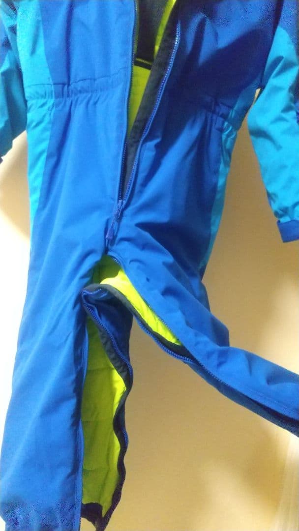 モンベル ジャンプスーツ(つなぎ)&帽子セット 110 ブルー系 おまけ付き☆