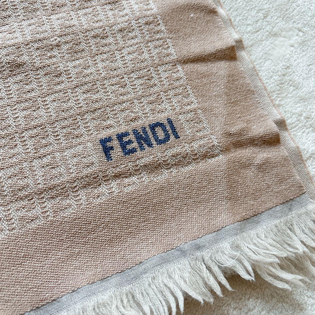 FENDI フェンディ✨ズッカ柄 ウールストール フリンジ イタリア製