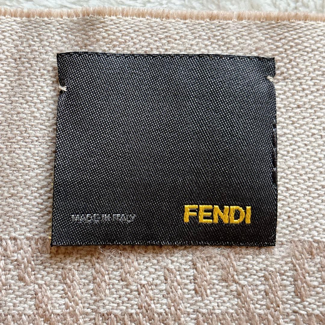 FENDI フェンディ✨ズッカ柄 ウールストール フリンジ イタリア製