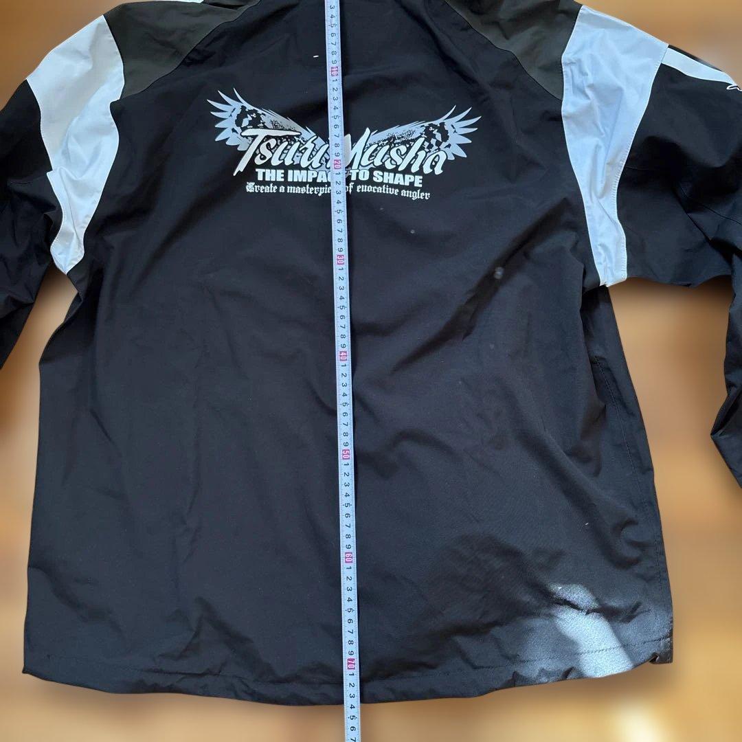 使用感少ない　釣武者　3レイヤー　サプトルストレッチレインスーツ　サンライン