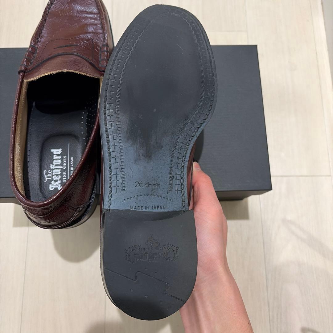 靴 Kenford Wine Paisley Loafer