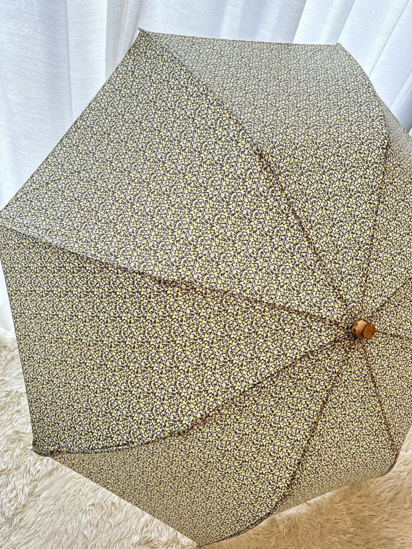 美品 トラディショナルウェザーウェア ー 折りたたみ傘 リバティ イエロー