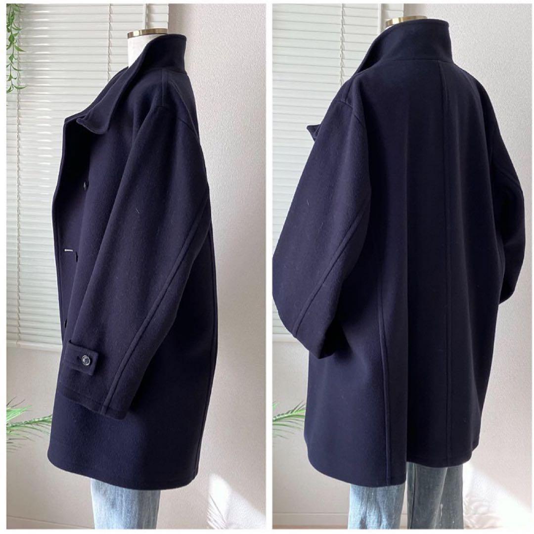 【2023AW】relume 尾州ウールスーパー100モッサスタンドコート 紺