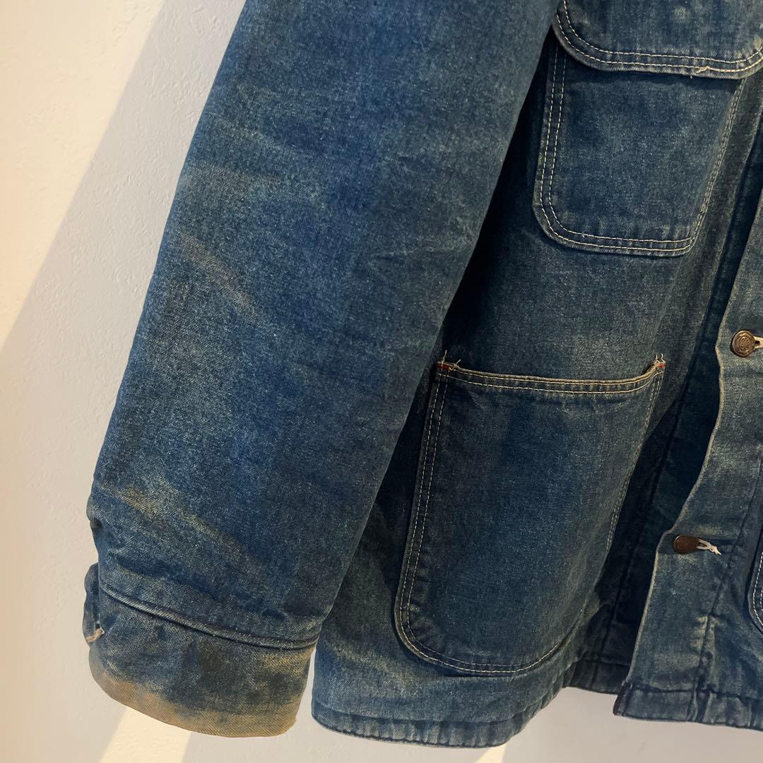 タ*ラ様 70s BIG BEN デニムカバーオール コーデュロイ襟付き vin