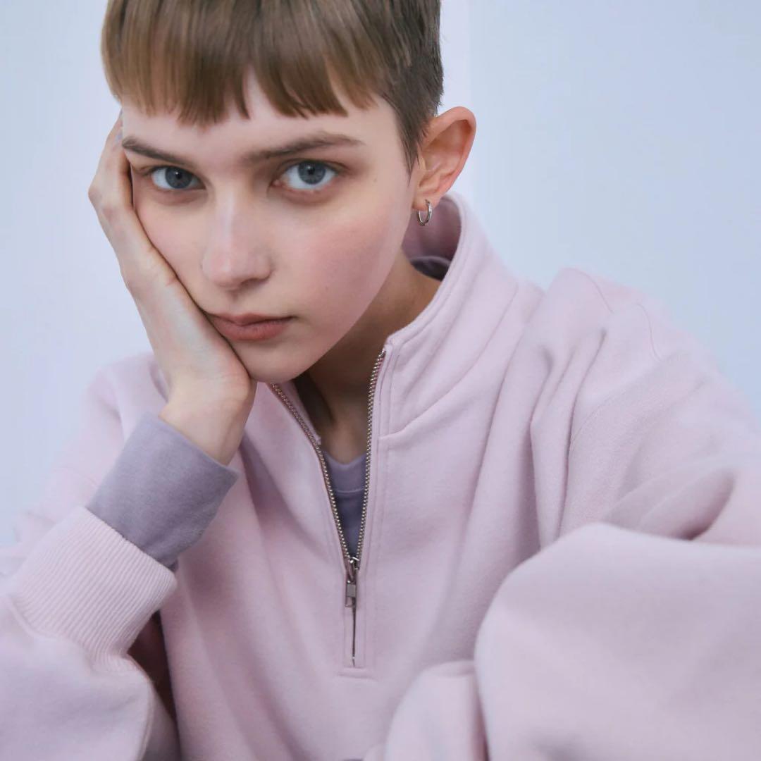 ゆてらVolume Sweat スタンドカラープルオーバー