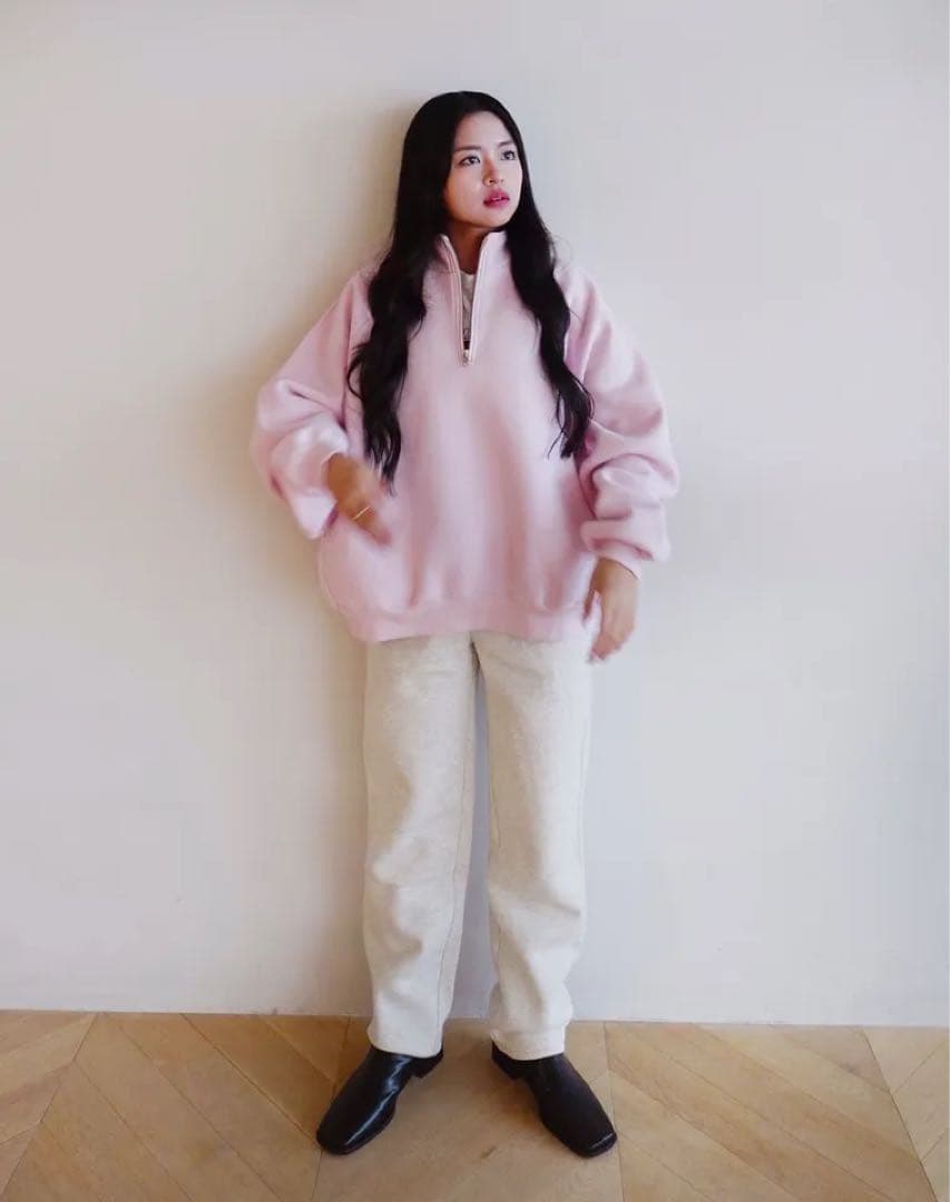 ゆてらVolume Sweat スタンドカラープルオーバー