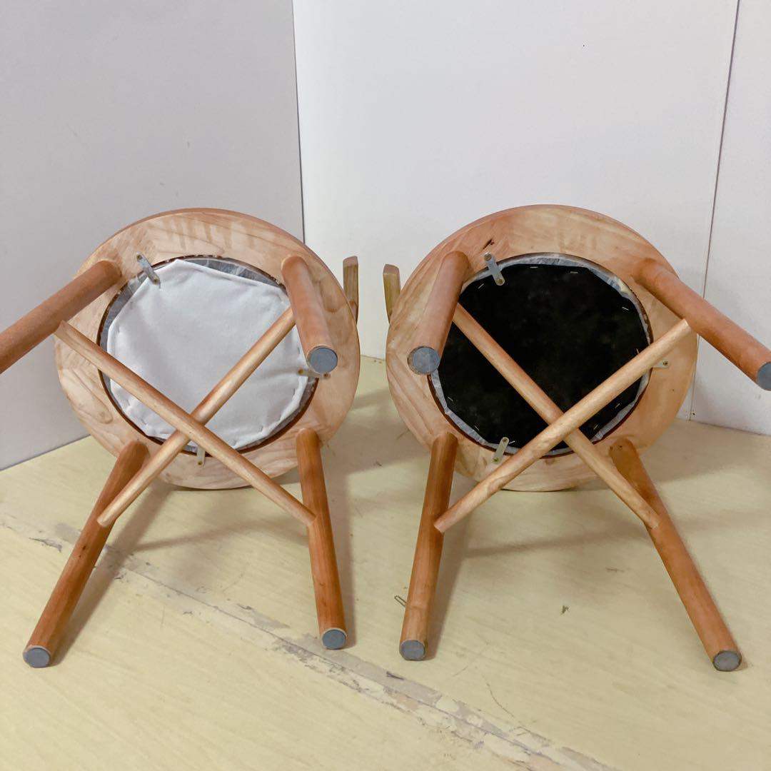 ラタン　ダイニングチェア　2脚セット　座面　籐中空シート　アームレスチェア