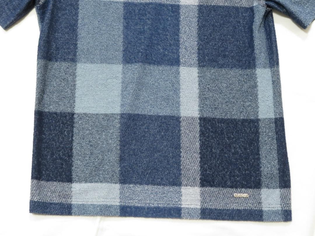 ブラックレーベルクレストブリッジ　半袖チェックカットソー　Mサイズ 　青系