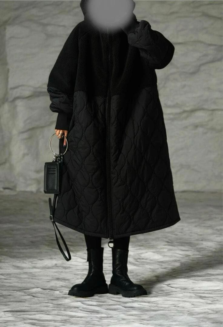 【新品未使用】antiqua アンティカ ビッグジップロングコート