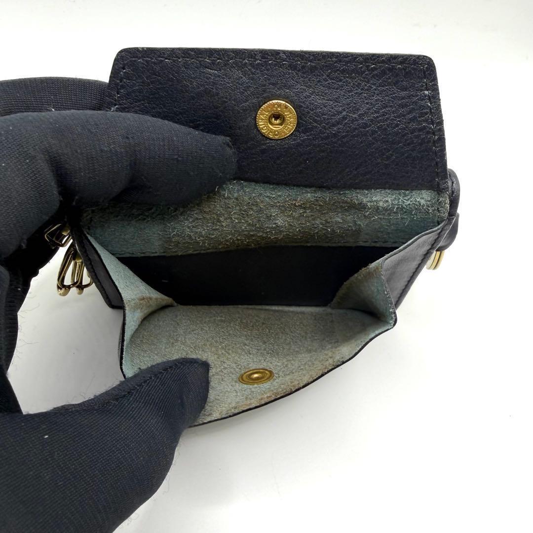 IL BISONTE キーケース　キーリンク付き　本革　レザー　ダークネイビー